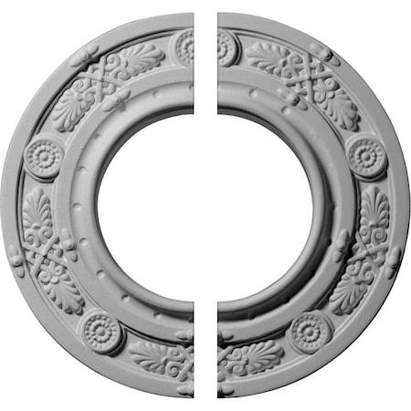 Ekena Millwork Daniela Ceiling Medallion, Two Piece (Fits Canopies up to 3 7/8"), 8"OD x 3 7/8"ID x 1/2"P CM08DN2